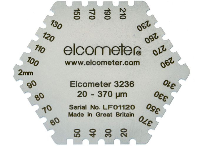 Elcometer 3236 Hexagonal Wet Film Combs (20 - 370μm)